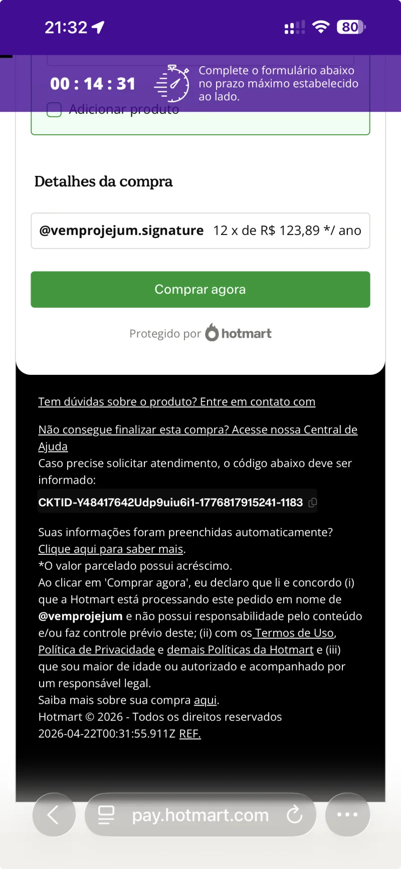Garantia Hotmart